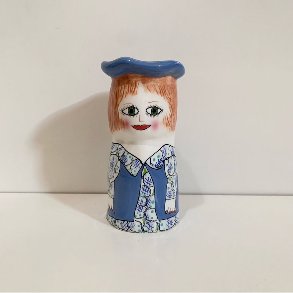 Vintage glazed ceramic woman vase - Picture 12 of 14